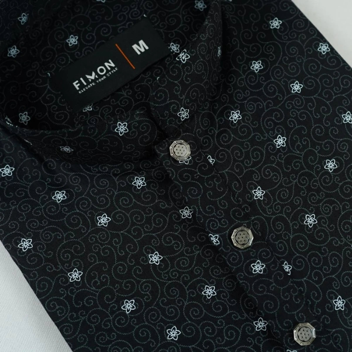 Printed Panjabi-Black