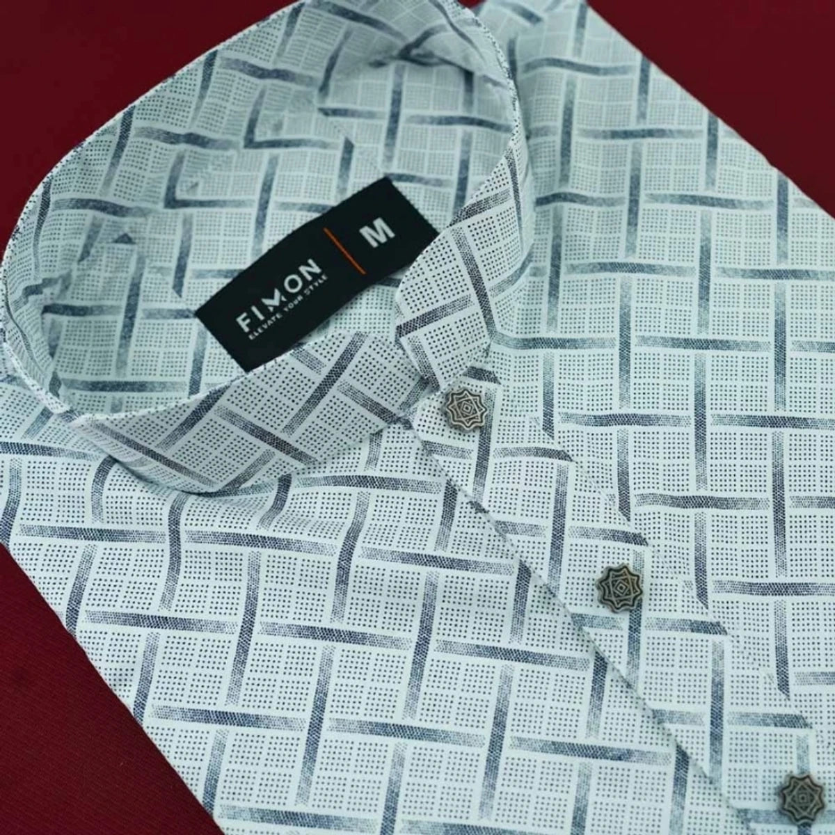 Printed Panjabi-White